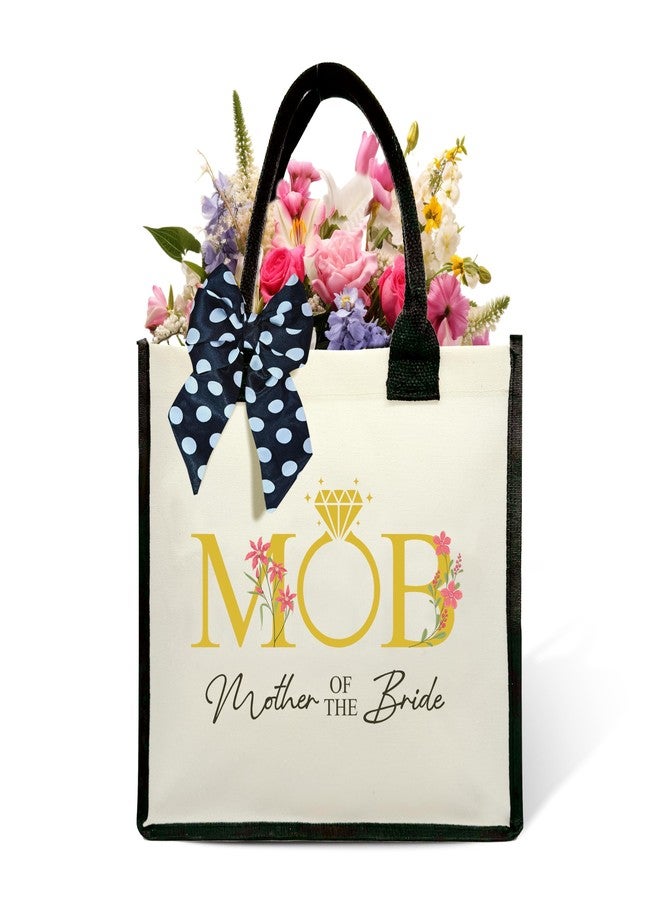 BXVRT Mother Of The Bride Shoulder Beach Bag, Wedding Gifts For Mother, Mother Of The Bride Definition Canvas Tote Bag, Honeymoon Shopping Bag, Bachelorette Engagement Party Gifts For Mom -62 - Image 1